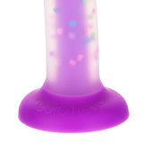 Addiction Rave 8 in. Bendable Glow-in-the-Dark Dildo- Purple Confetti