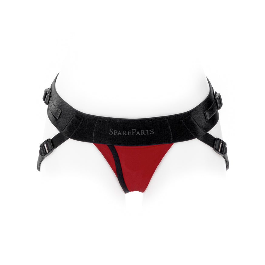 SpareParts Joque Cover Underwear Harness- Red Double Strap Nylon