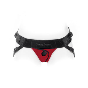 SpareParts Joque Cover Underwear Harness- Red Double Strap Nylon