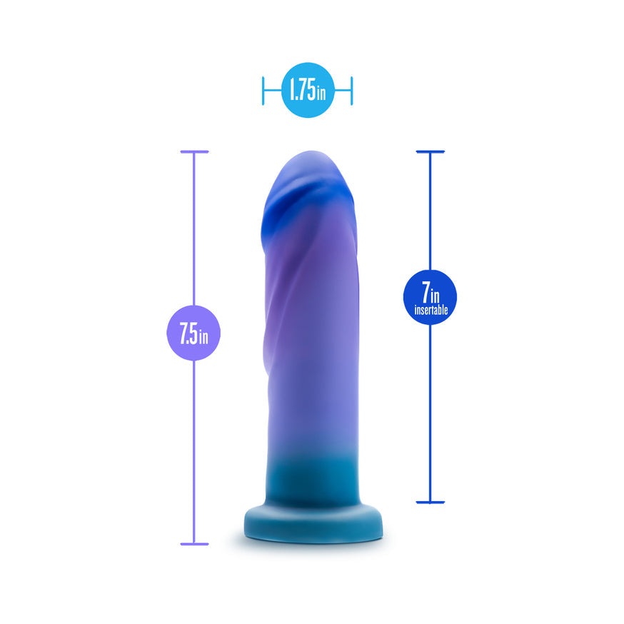 Avant Midnight Rendezvous 7.5 in. Dildo- Ocean Blue