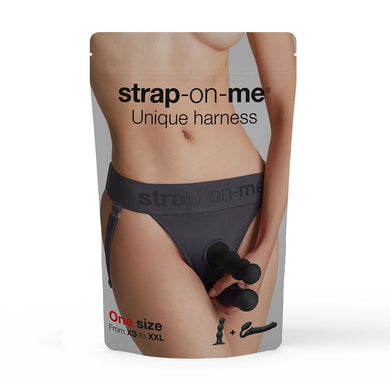 Strap-On-Me Harness Lingerie Unique One Size- Grey