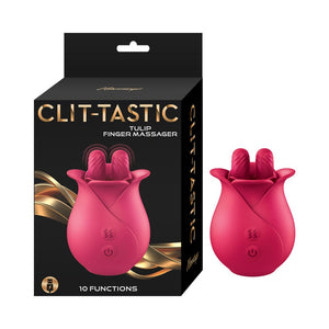 Clit-Tastic Tulip Finger Massager- Red