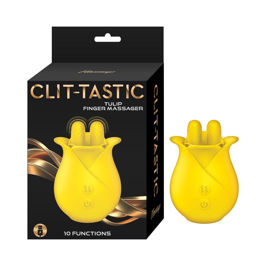 Clit-Tastic Tulip Finger Massager- Yellow