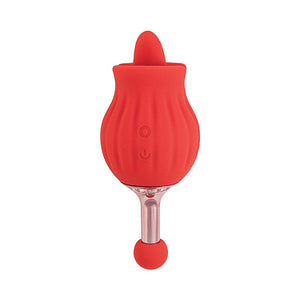 Clit-Tastic Rose Bud Dual Massager- Red