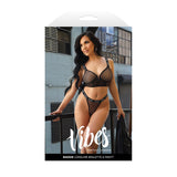 Vibes Baddie Longline Mesh Bralette & Panty