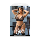 Vibes Baddie Longline Mesh Bralette & Panty