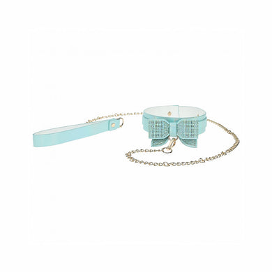 Ouch! International Paris Collection Collar with Leash- Blue