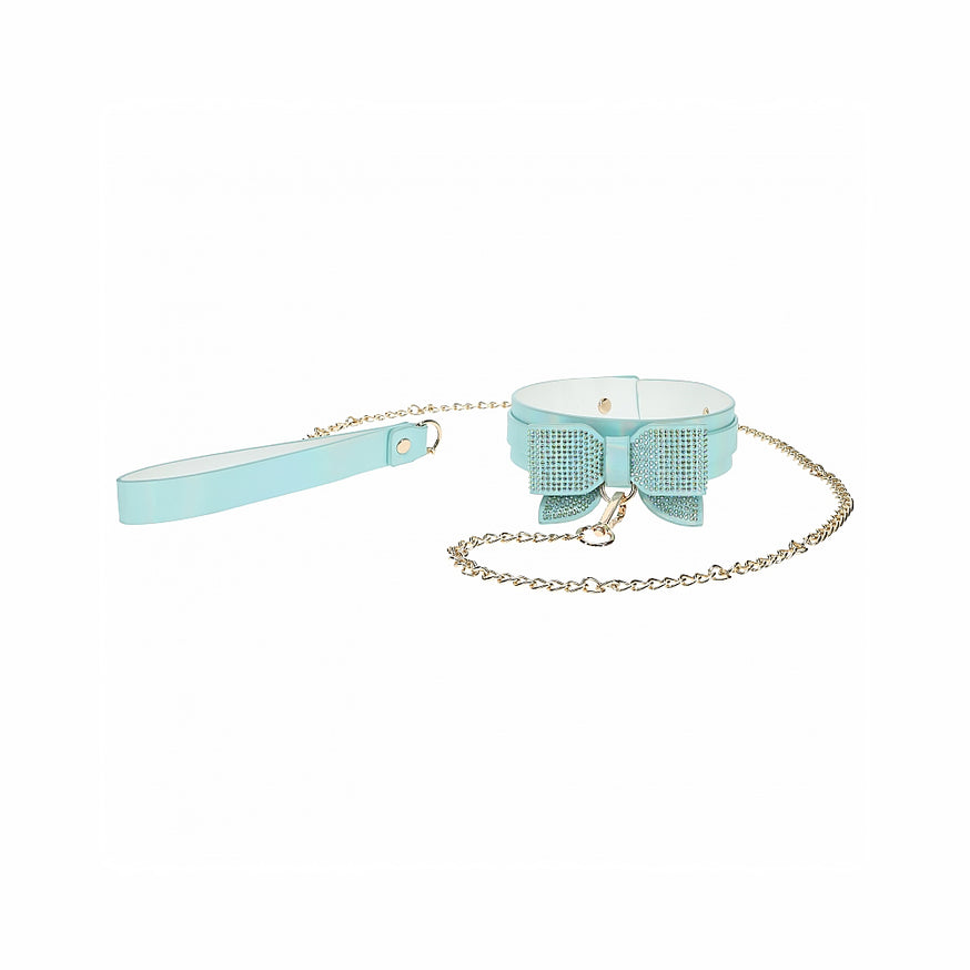 Ouch! International Paris Collection Collar with Leash- Blue