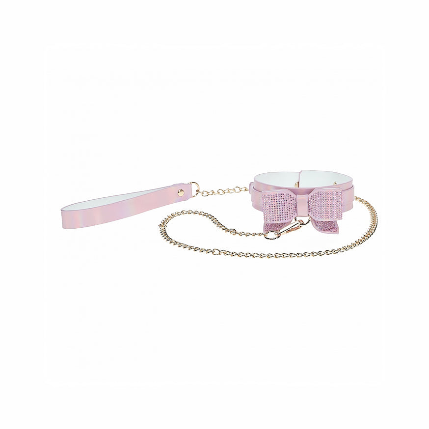 Ouch! International Paris Collection Collar with Leash- Pink