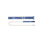 Ouch! International Florence Collection Collar with Leash- Blue