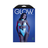 Fantasy Lingerie Glow Prismatic Iridescent Cut-Out Harness Bodysuit