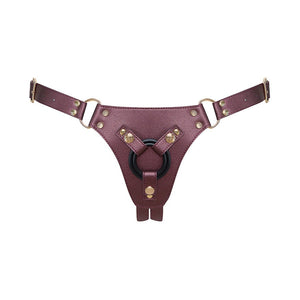 Strap-On-Me Leatherette Harness Generous One Size- Aubergine