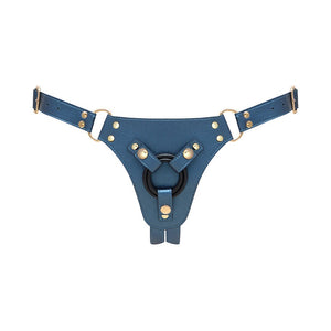 Strap-On-Me Leatherette Harness Generous One Size- Blue