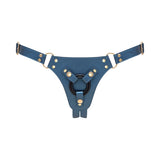 Strap-On-Me Leatherette Harness Generous One Size- Blue