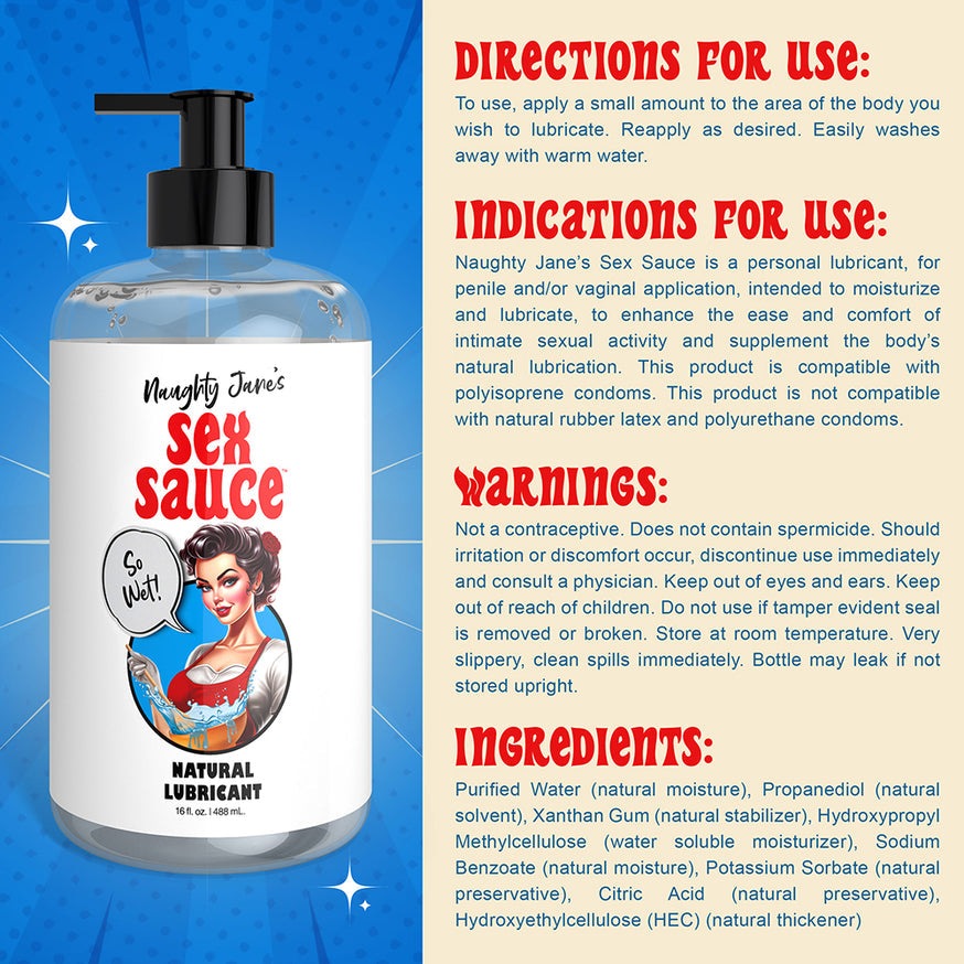 Naughty Jane's Sex Sauce Natural Lubricant