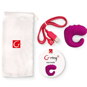 Gvibe Gring XL 2-in-1 Finger Vibe & Remote Control- Sweet Raspberry