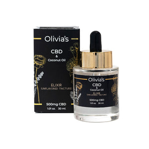 Olivia's Boudoir 500mg CBD Elixir Unflavored Tincture 1 oz.