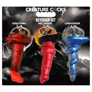 Creature Cocks King Cobra, Hell-Hound, & Lord Kraken Keychain Set