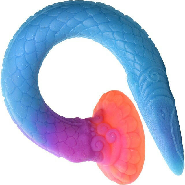 Makara Glow-in-the-Dark Snake 18.25" Silicone Suction Cup Dildo