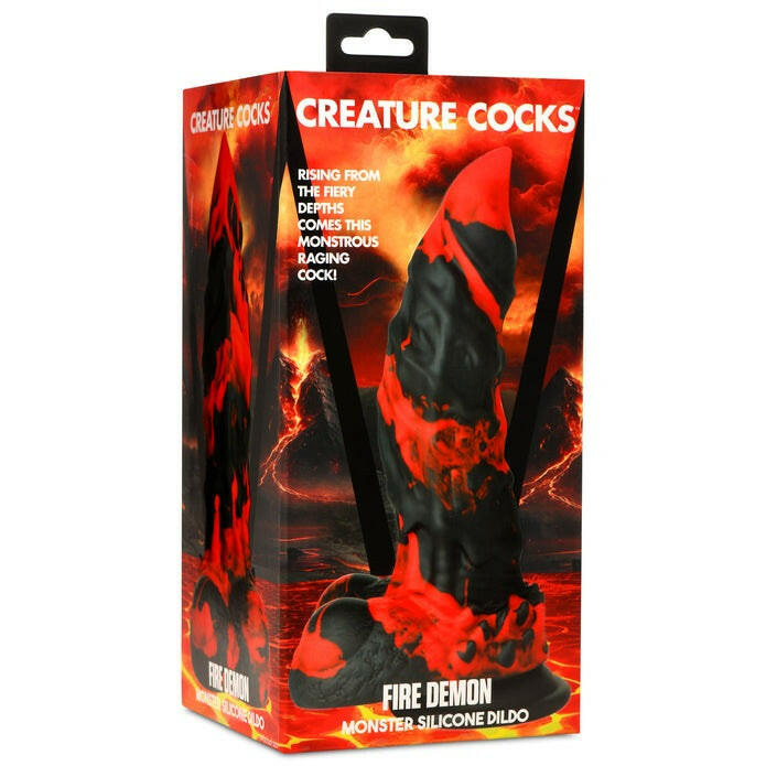 Creature Cocks Fire Demon Monster Silicone Dildo