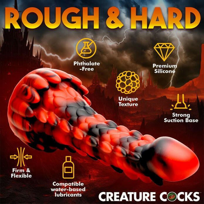 Creature Cocks Demon Rising Scaly Dragon Silicone Dildo