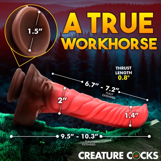 Deluxe Centaur Thrusting & Vibrating Dildo