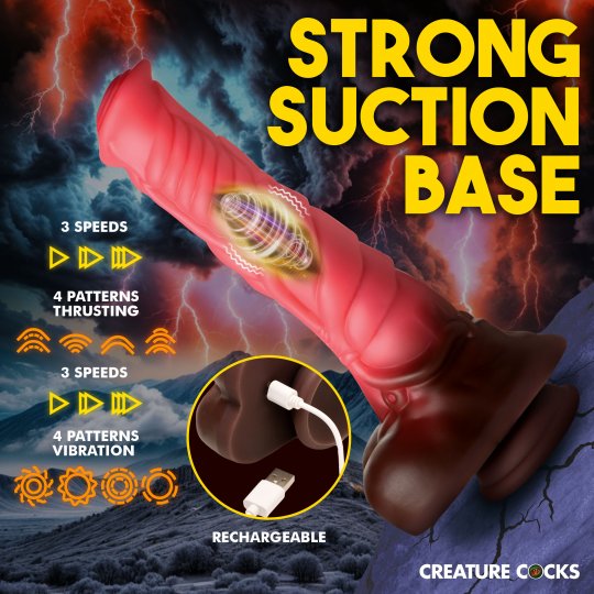 Deluxe Centaur Thrusting & Vibrating Dildo