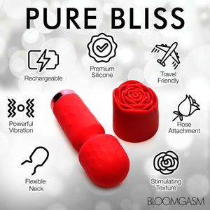 Bloomgasm Pleasure Rose-Petite Mini Silicone Rose Wand