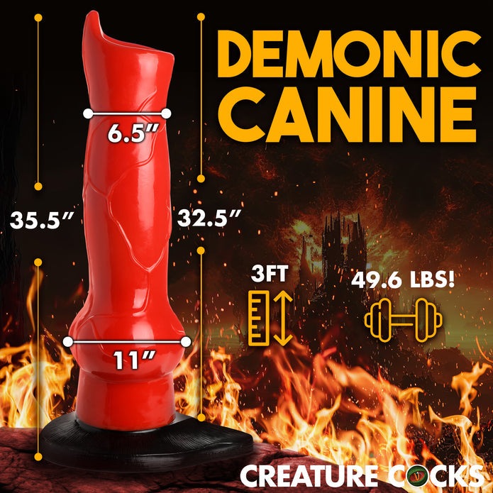 Creature Cocks Giant Hell-Hound Canine Dildo 3Ft.