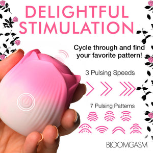 Bloomgasm Pulsing Petals Throbbing Rose Stimulator - Pink