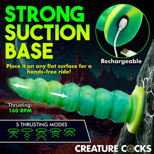 Creature Cocks Squirmer Thrusting & Vibrating Silicone Dildo