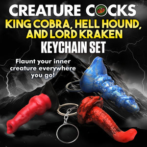 Creature Cocks King Cobra, Hell-Hound, & Lord Kraken Keychain Set