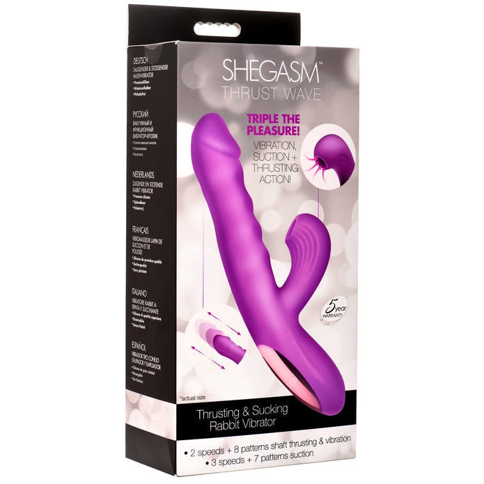 Shegasm Thrust Wave Thrusting & Sucking Rabbit Vibrator