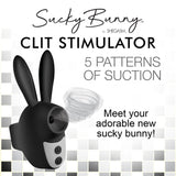 Shegasm Sucky Bunny Clit Stimulator - Black