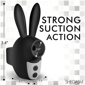 Shegasm Sucky Bunny Clit Stimulator - Black