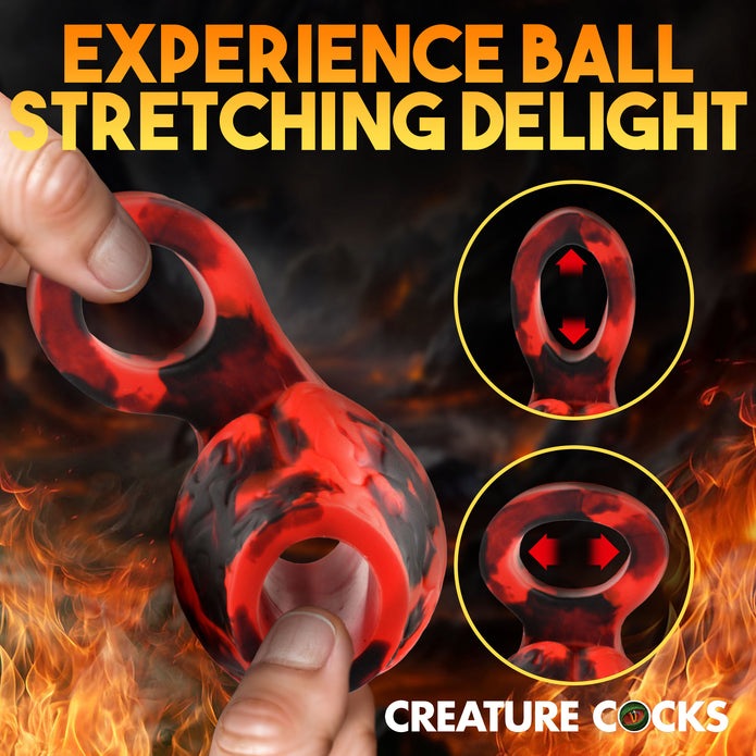 Creature Cocks Hell Hound Silicone Penis Sleeve + Ball Stretcher