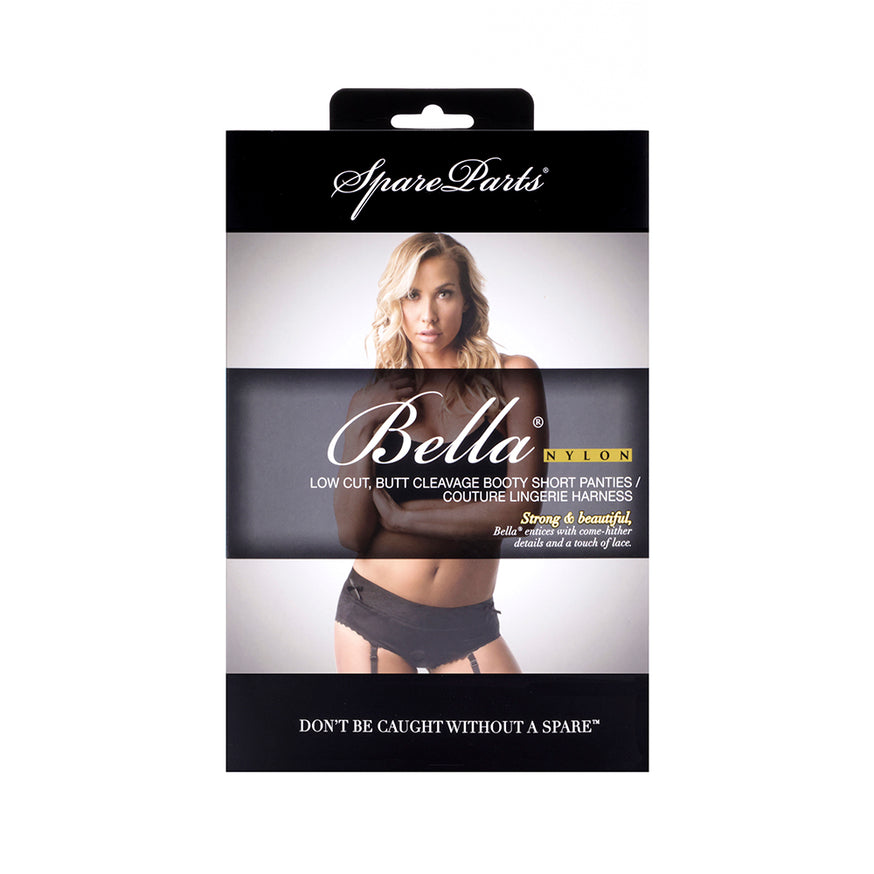 SpareParts Bella Cleavage Booty Short Harness- Black