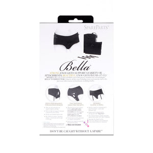 SpareParts Bella Cleavage Booty Short Harness- Black