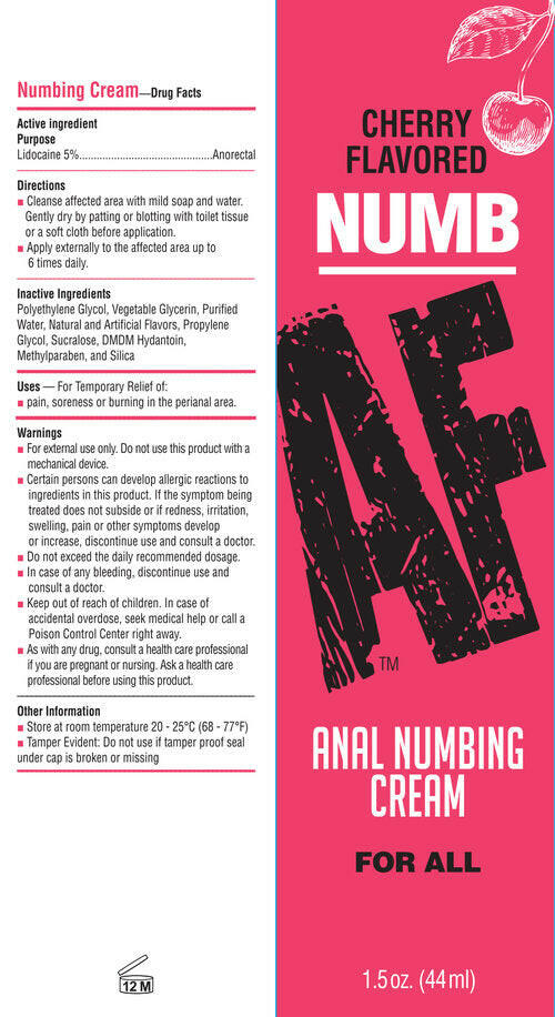 Numb AF Cherry Anal Numbing Gel