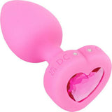 B-Vibe Vibrating Heart Shape Jewel Plug Pink S/M