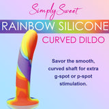 Simply Sweet Rainbow Silicone Dildo