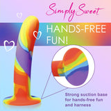 Simply Sweet Rainbow Silicone Dildo