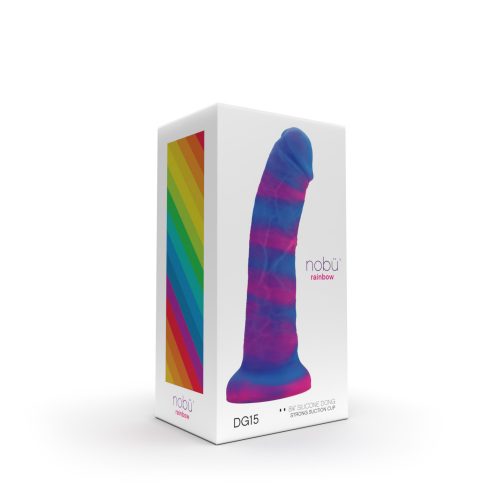 Nobu DG15 Rainbow 8" Dildo W/suction Cup- Cosmic