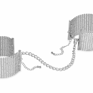 Bijoux Indiscrets Désir Métallique Mesh Handcuffs- Silver