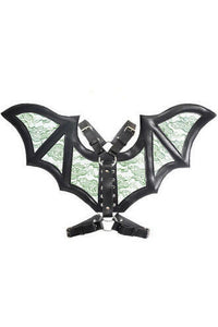 Faux Leather & Lace Wing Harness