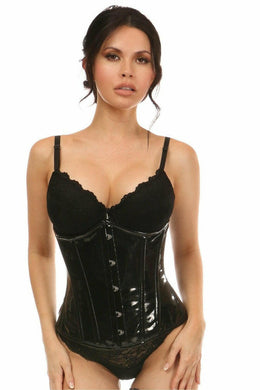 Lavish Black Patent Underbust Corset