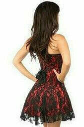 Lavish Red Lace Corset Dress