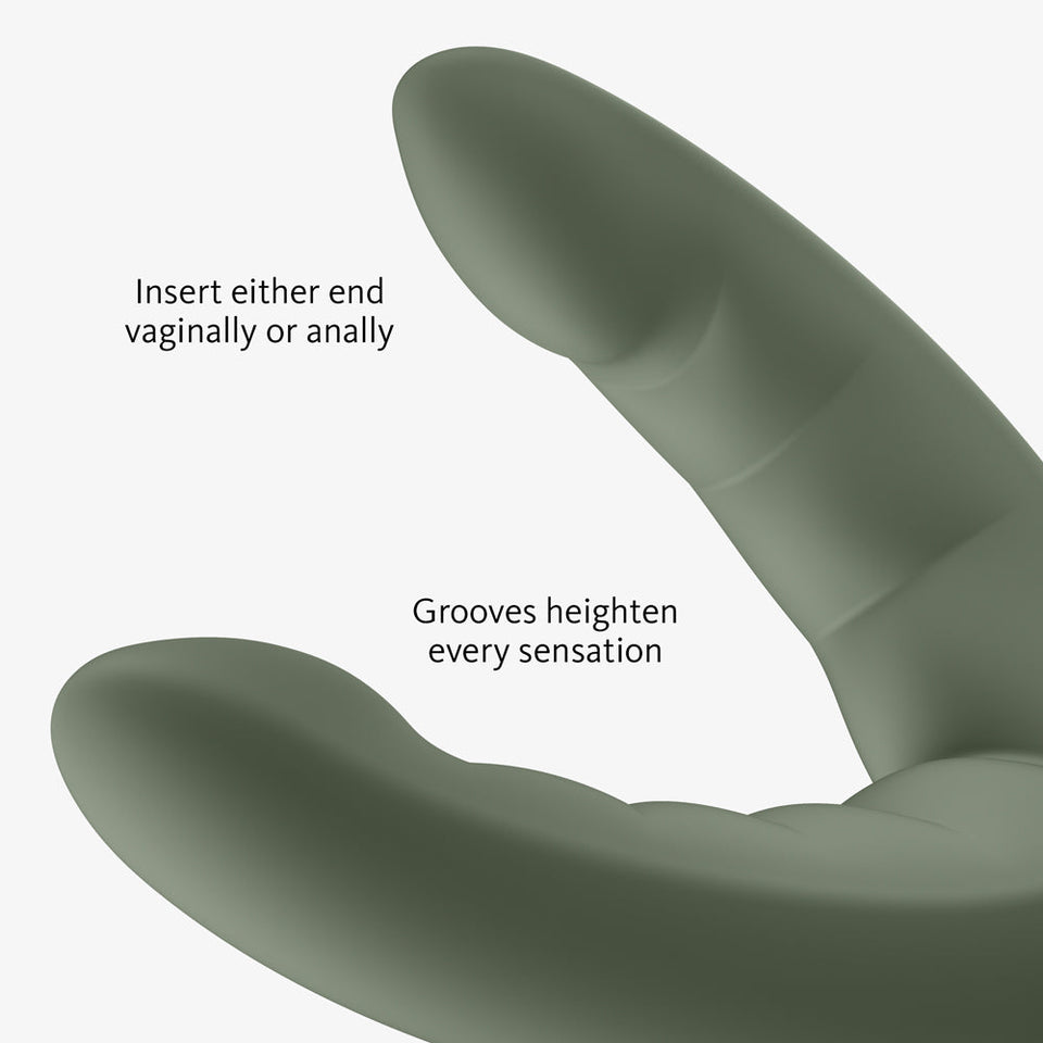 Fun Factory Ryde Dual Stimulation Dildo- Wild Olive