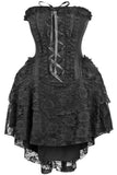 Top Drawer Steel Boned Strapless Black Lace Victorian Corset Dress