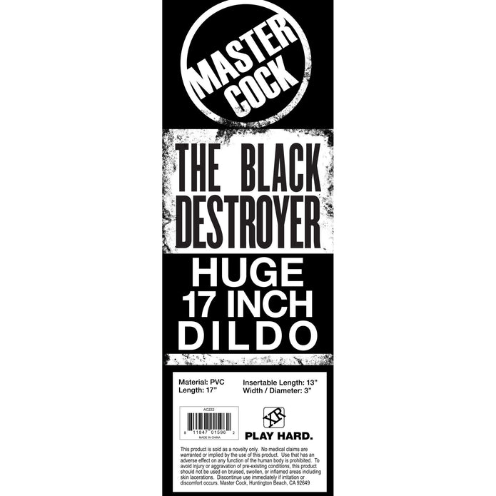 Master Cock The Black Destroyer Huge 17 Inch Dildo